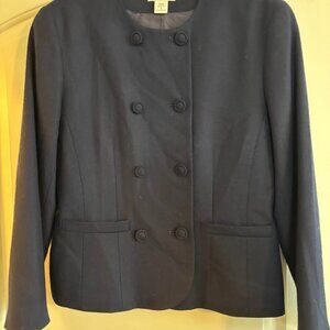 Vintage women’s size 8 Pendleton 100% virgin wool double breasted navy